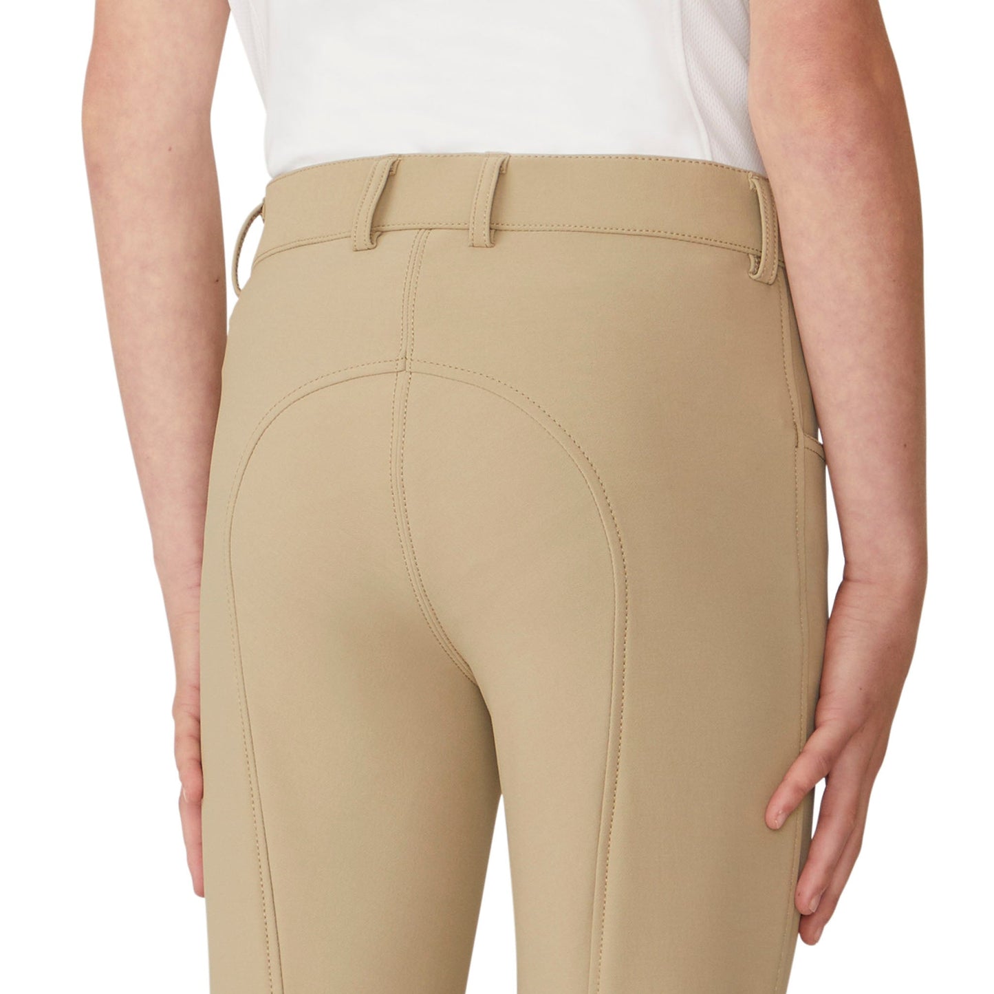 Girls' Bellissima Suede Knee Patch Breech - Classic Beige
