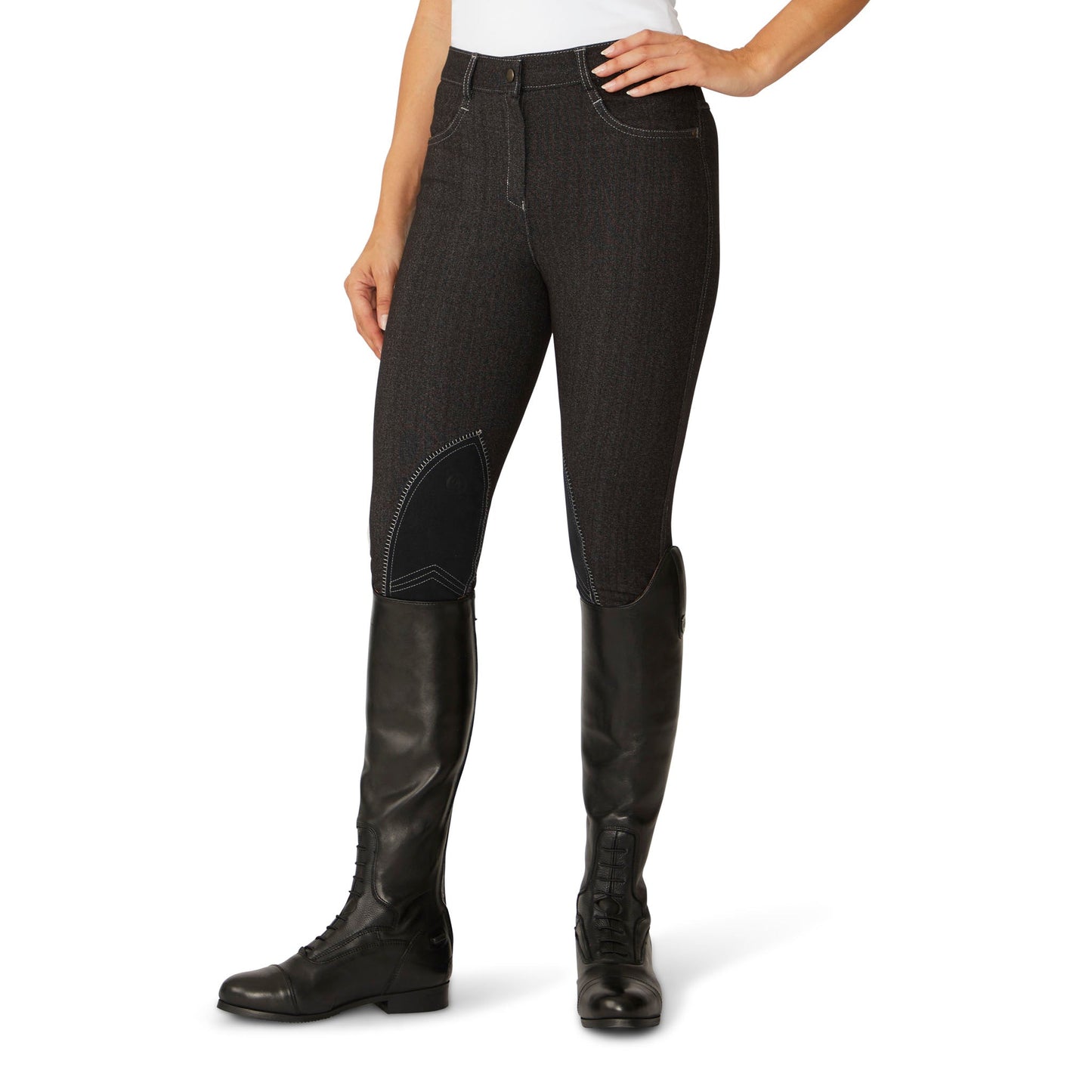 Women's SoftFlex Suede Knee Patch Breech - Neutral Beige