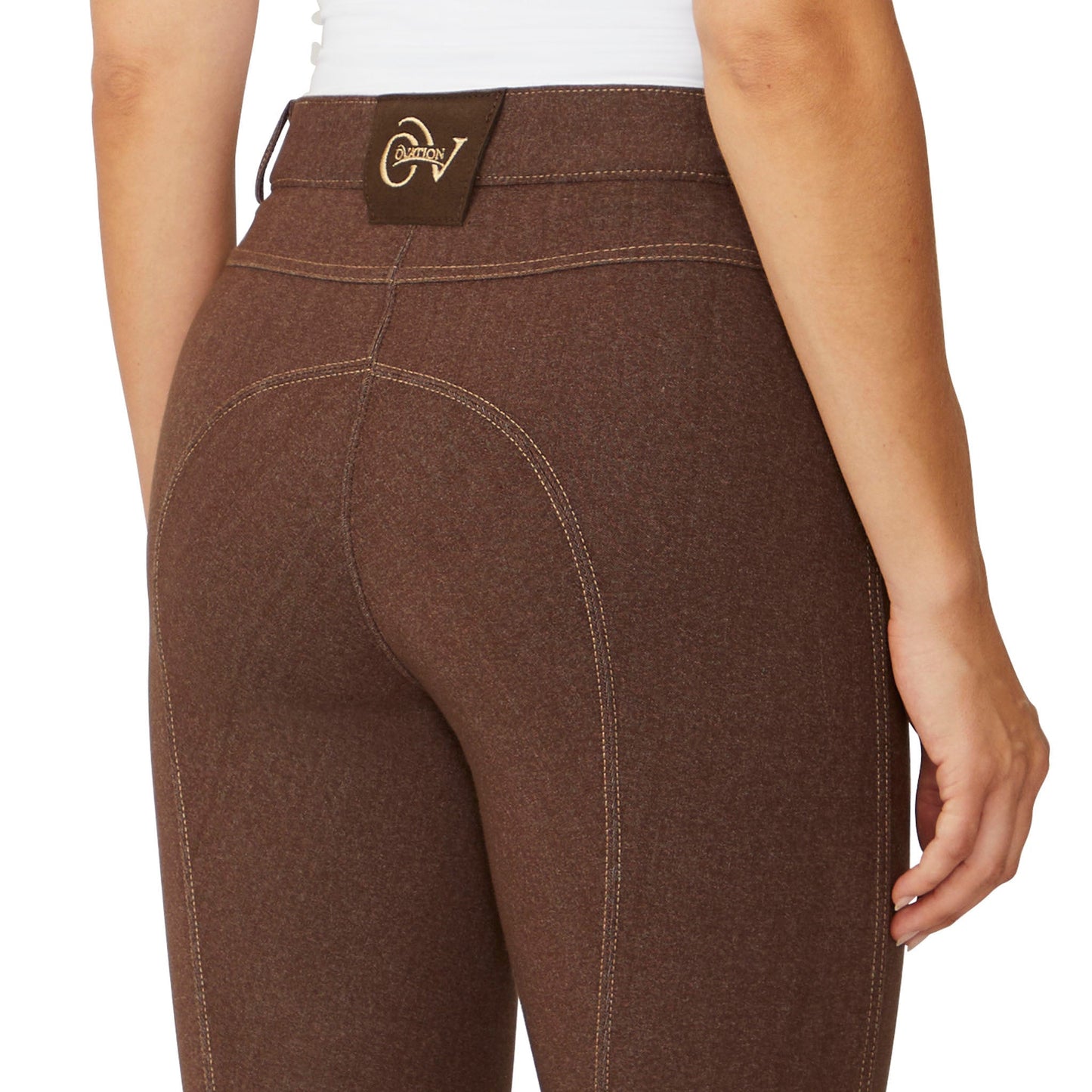 Women's SoftFlex Suede Knee Patch Breech - Neutral Beige