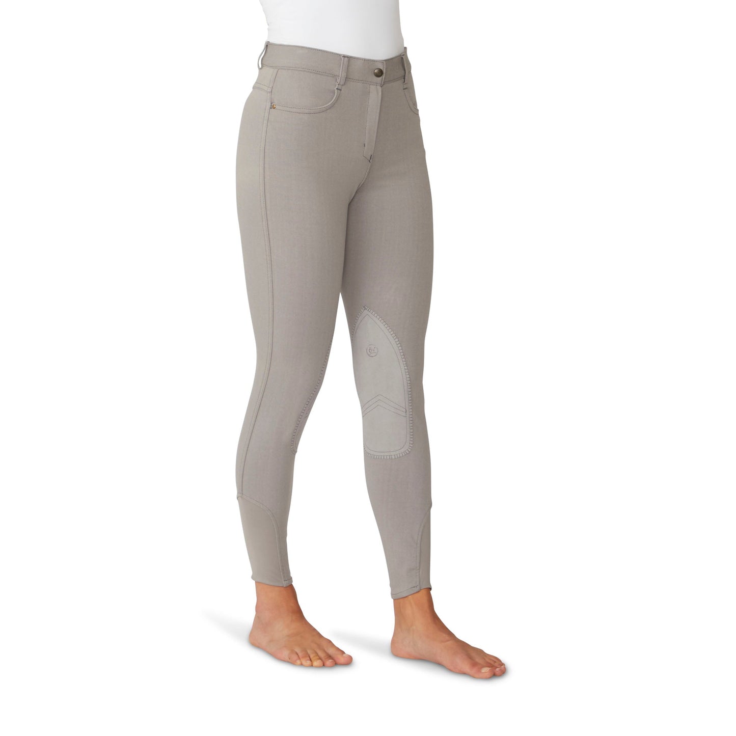Women's SoftFlex Suede Knee Patch Breech - Grey