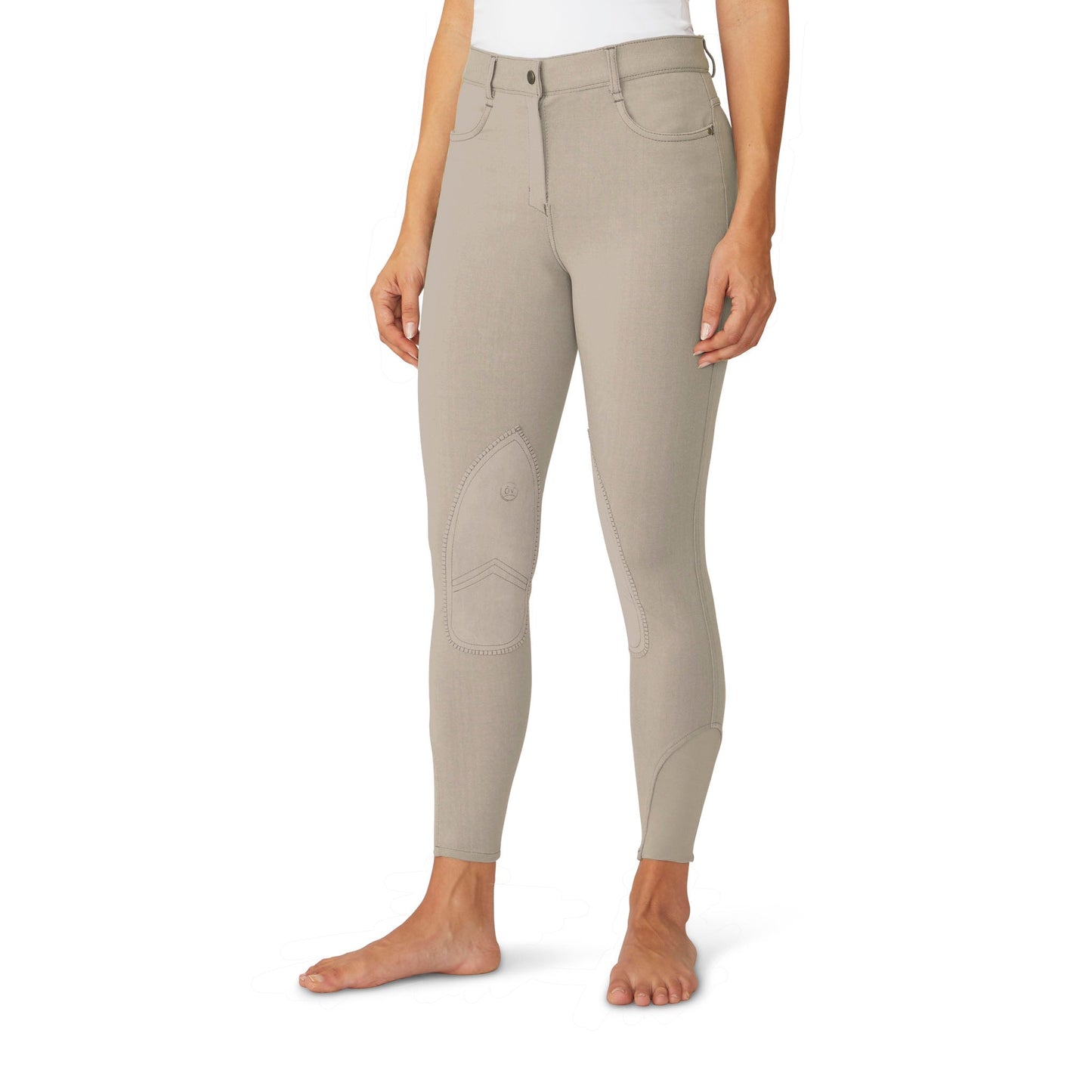 Women's SoftFlex Suede Knee Patch Breech - Neutral Beige