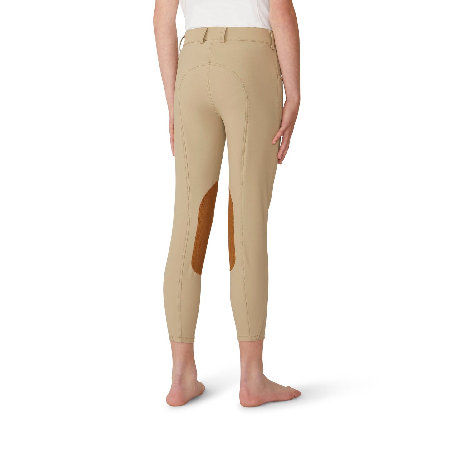 Girls' Bellissima Suede Knee Patch Breech - Classic Beige