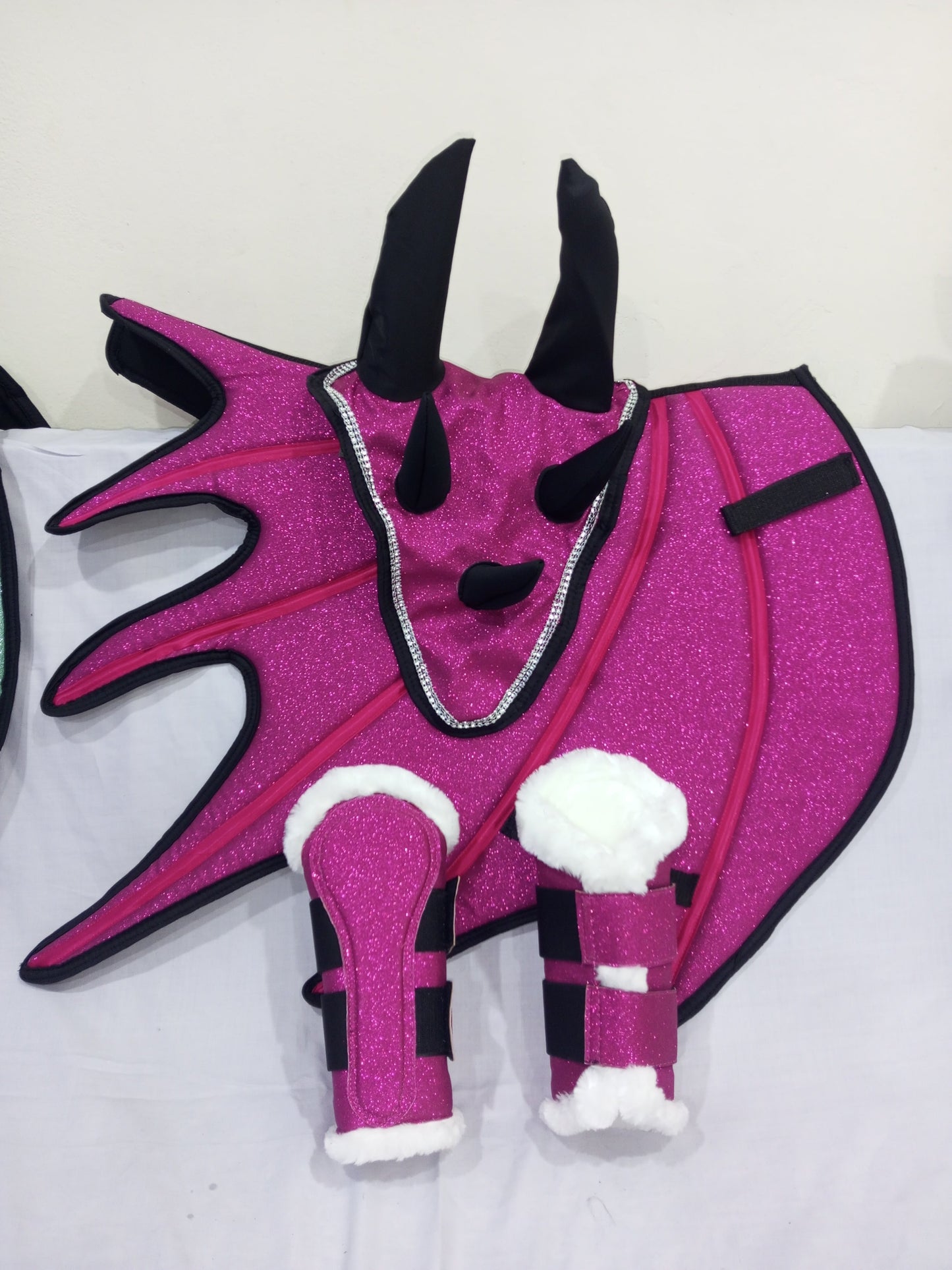 Dragon Saddle Pad Set of 3: Handmade Fantasy Equestrian Gear